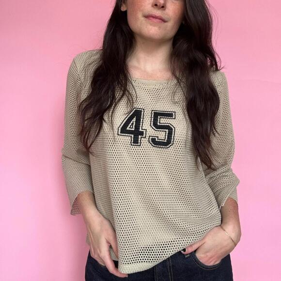 Zoey Beth Tops - Y2K ZOEY BETH MESH JERSEY TOP